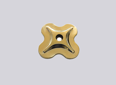 邯郸Plum blossom-shaped fixture surface treatment effect: champagne gold
