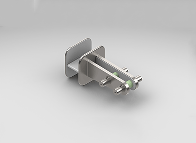邯郸Fixed clamp for glass rib + hidden cable: F()LYG01