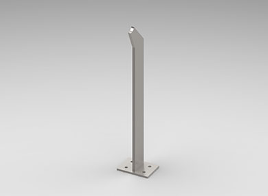 Single board guardrail column